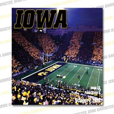 VictoryStore University of Iowa, Black/Gold Game at Kinnick' 8 inches x 10 inches Ceramic Plaque with Standard Wall Hanger