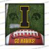 VictoryStore University of Iowa, Football - Go Hawks!' 8 inches x 10 inches Ceramic Plaque with Standard Wall Hanger view 1