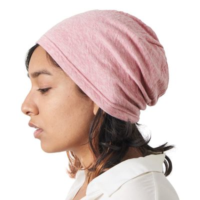 CHARM Organic Cotton Beanie for Women - Cotton Knit Beanie for Men Made in Japan Anti Static Winter Summer Chemo Hat Red L