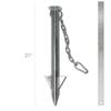AGORA 21" Permanent Ground Anchor Peg with Chain & Hardware for Soccer Goals view 2