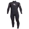 Rip Curl Men's E-Bomb Chest Zip 4/3 Pro Wetsuit (Black/Black/White, Large/Short) view 1