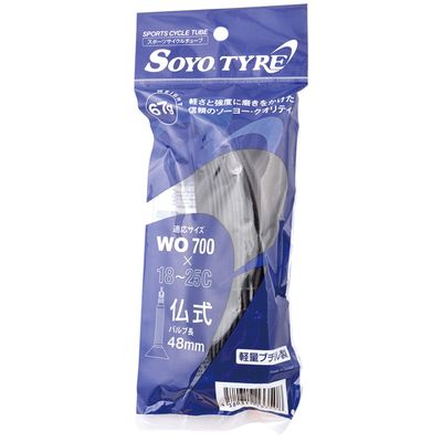 SOYO TYRE 23050 WO700X18-25C Sports Cycle Tube, Presta Type, 1.9 inches (48 mm)
