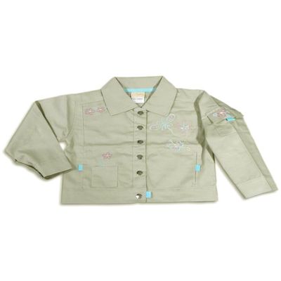 Artisans - Little Girls Long Sleeve Jacket, Khaki 26472-2T