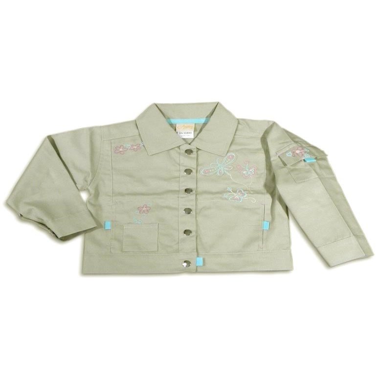 Artisans - Little Girls Long Sleeve Jacket, Khaki 26472-2T