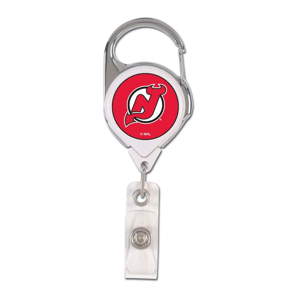 NHL New Jersey Devils Retractable 2S Prem Badge Holders, Black
