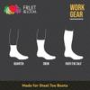 Fruit Of The Loom Heavy Duty Reinforced Men's Crew Socks, White, Pack of 6 view 3