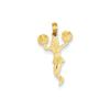 14k Cheerleader with Pom-Poms Pendant, 14 kt Yellow Gold view 1