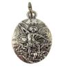 Archangel Saint St Michael 1" Silver Tone Medal Pendant view 1