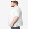 KingSize Men's Big & Tall Shrink-Less Classic Cotton Polo Shirt - 4XL, White view 3
