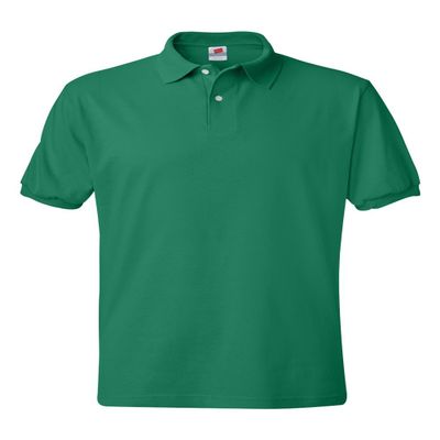 Hanes Men's Cotton-Blend Eco Smart Jersey Polo, Deep Royal, 3XL