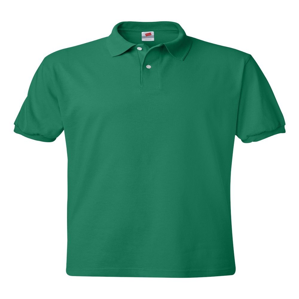 Hanes Men's Cotton-Blend Eco Smart Jersey Polo, Deep Royal, 3XL