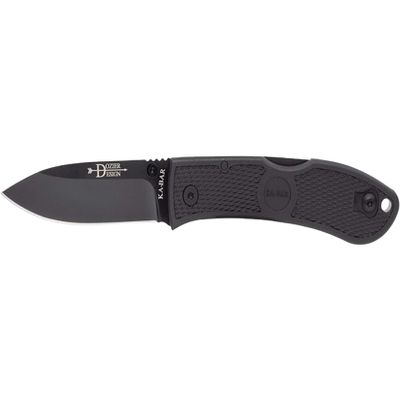 KA-BAR Dozier Hunter Pocket Knife 3" Drop Point CPM S35VN Black Blade Zytel Handle Black