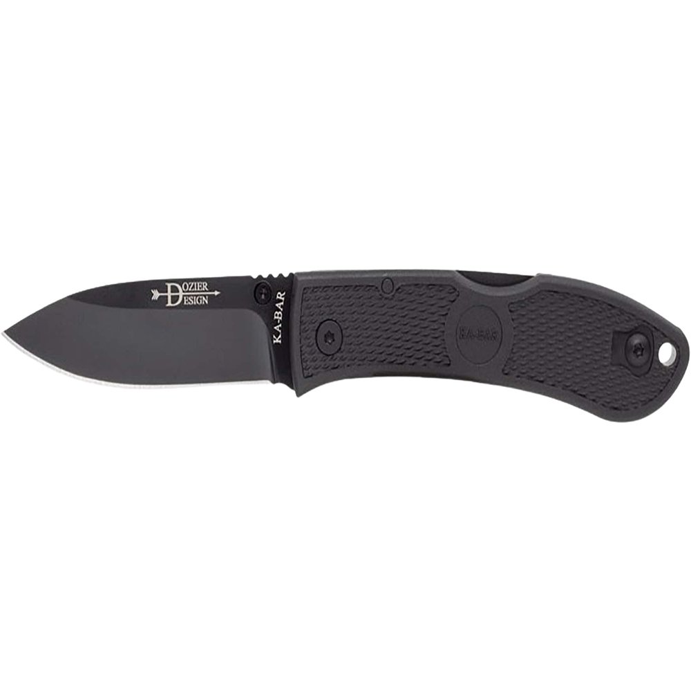 KA-BAR Dozier Hunter Pocket Knife 3" Drop Point CPM S35VN Black Blade Zytel Handle Black