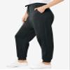 Woman Within Plus Size Better-Fleece Pull-On Jogger Sweatpants - S, Heather Charcoal view 4