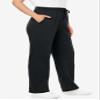 Woman Within Plus Size Better-Fleece Pull-On Drawstring Sweatpants - S, Black view 3