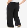 Woman Within Plus Size 7-Day Knit Wide-Leg Pull-On Pants - M, Black view 2