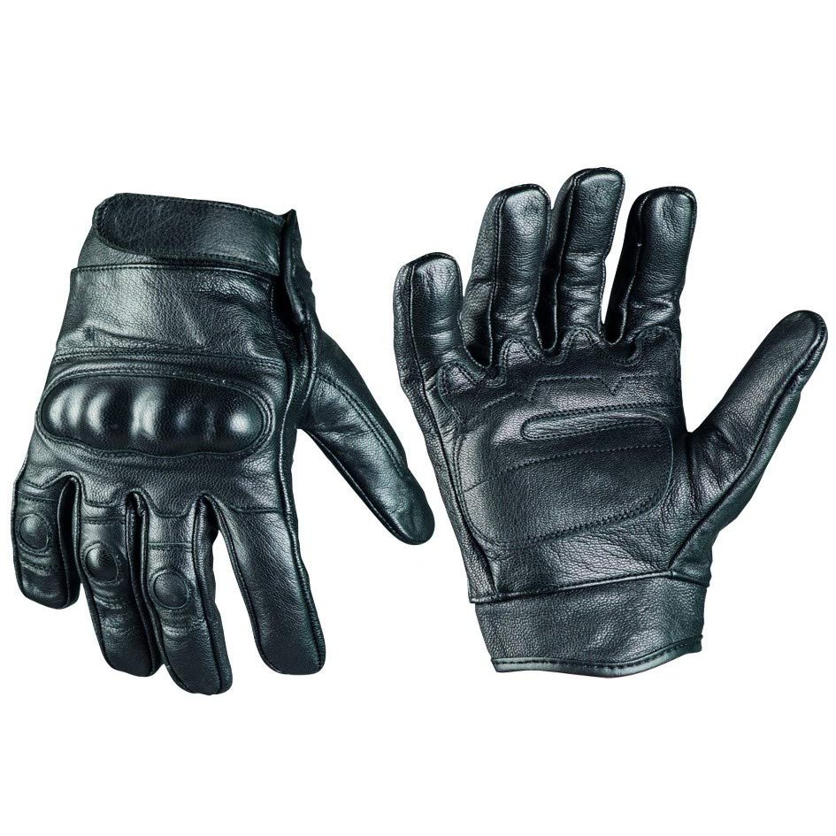 Knuckle protection Security Police LEATHER TACTICAL GLOVES (M)