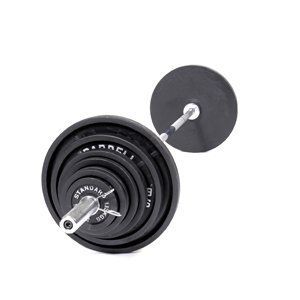 Ader Olympic 302 Lbs Black Set with Olympic Chrome Bar & Spring Collars