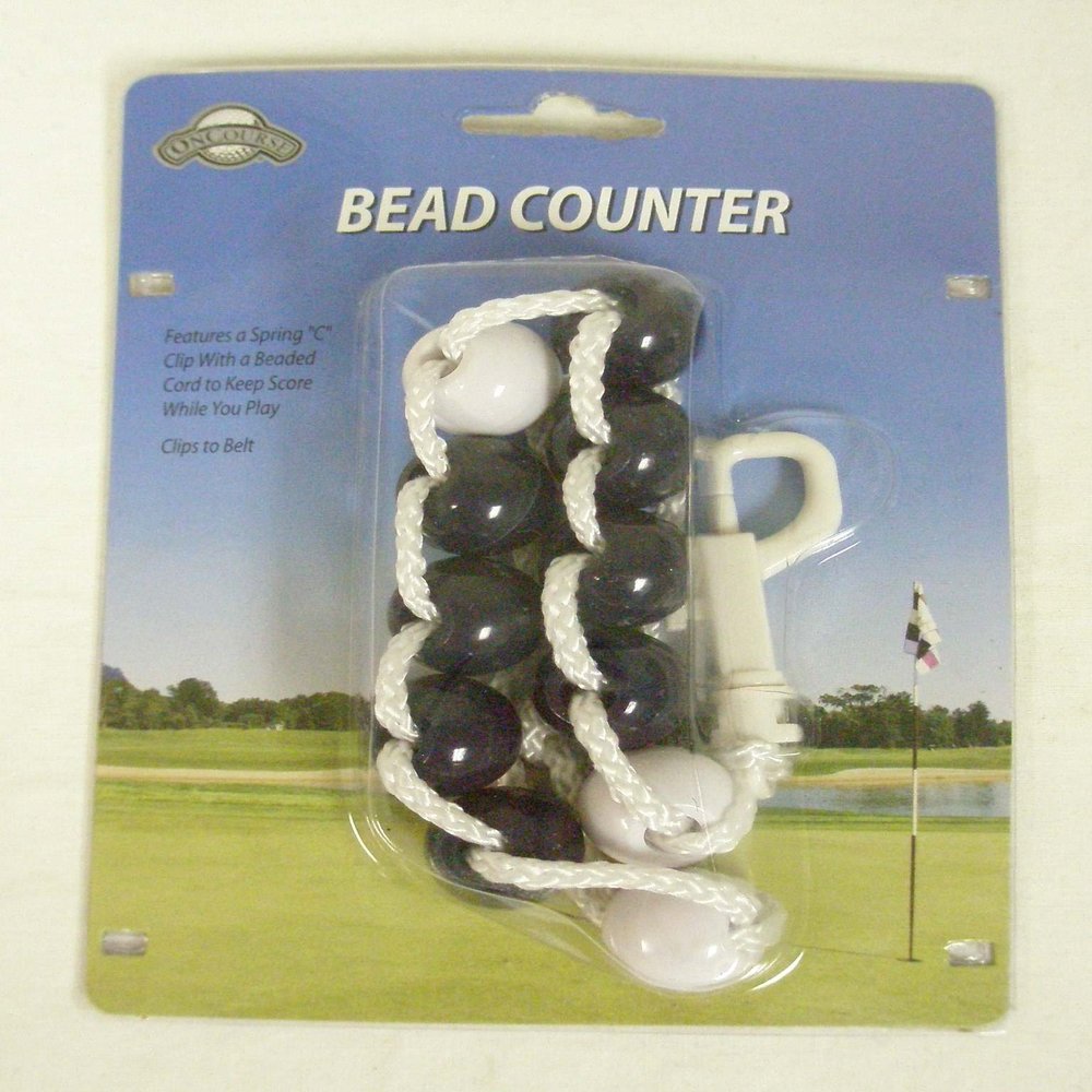 J & M On Course XL Bead Counter Black/White