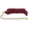 Aime Imports Basic Cotton Lead Rope w/Stud Chain Burgundy view 1
