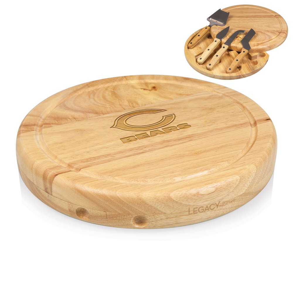 PICNIC TIME Chicago Bears Circo Cheese Board & Tool Set, Natural Wood