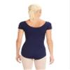 Capezio Women's Medium Navy Athletic Leotard  Scoop Front & Back, Self-Fabric Shelf Bra for Support, Ballet Leg Line, Double Stitched Seams, Navy, Medium view 2