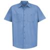 Red Kap Mens Industrial Shirt, Regular Fit, Short Sleeve, Light Blue, XX-Large US view 4