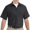 Red Kap Mens Industrial Shirt, Regular Fit, Short Sleeve, Black, 4X-Large Big US view 1