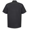 Red Kap Mens Industrial Shirt, Regular Fit, Short Sleeve, Black, 4X-Large Big US view 2