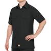 Red Kap Men's Industrial Work Shirt, Short Sleeve, Black, 6X-Large view 1