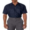 Red Kap Mens Industrial Shirt, Regular Fit, Short Sleeve, Navy, 3X-Large Big US view 2