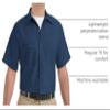Red Kap Mens Industrial Shirt, Regular Fit, Short Sleeve, Navy, 3X-Large Big US view 4