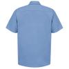Red Kap Mens Industrial Shirt, Regular Fit, Short Sleeve, Light Blue, 3X-Large Tall US view 2