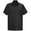 Red Kap Men's Industrial Work Shirt, Regular Fit, Short Sleeve, Black, 4X-Large Tall view 4