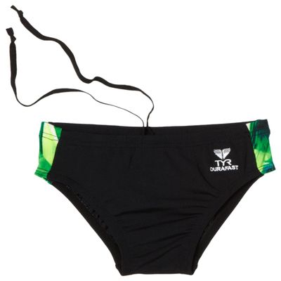 TYR Sport Boys Firerock Splice Racer Swim Suit (Green, 24)
