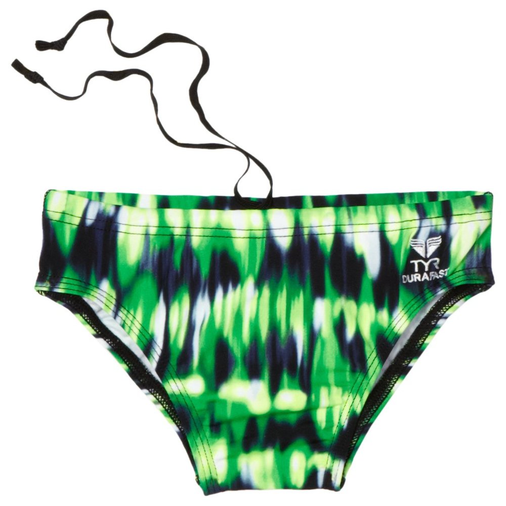 TYR Sport Boys Great White All Over Racer Swim Suit (Green, 22)