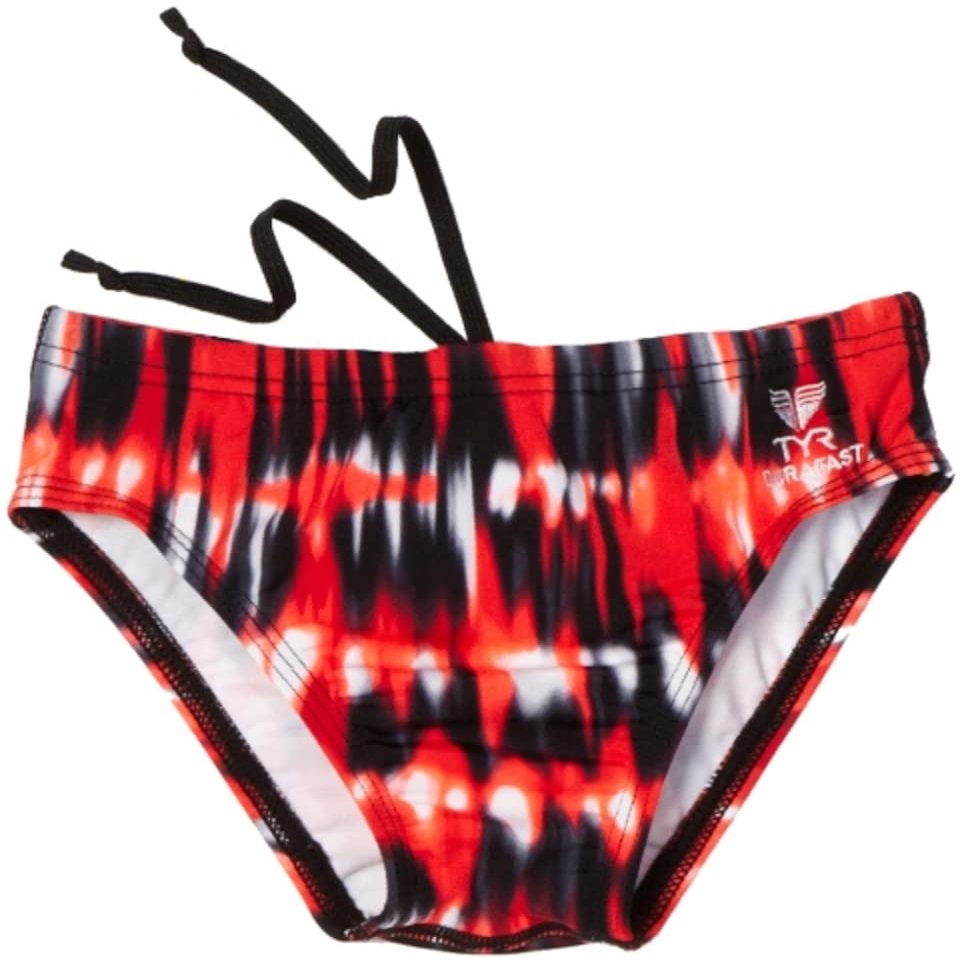 TYR Sport Boys Great White All Over Racer Swim Suit (Red, 22)