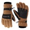 Carhartt Men's Waterproof Insulated Knit Cuff Glove, Brown Black, Large view 1