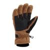 Carhartt Men's Waterproof Insulated Knit Cuff Glove, Brown Black, Large view 3
