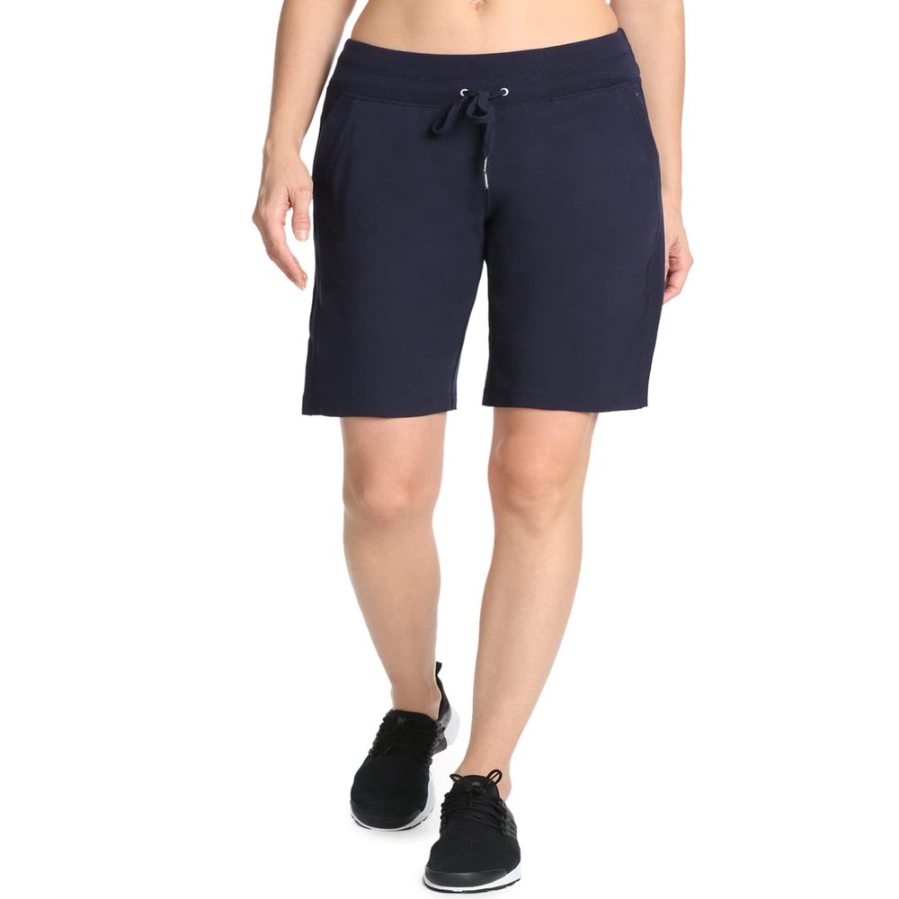 Danskin Women's Essential Bermuda Short, Midnight Navy, 2X