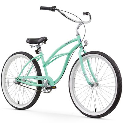 Firmstrong Urban Women's Beach Cruiser Bike, 3 Speed Bicycle, 24 Inch Wheels, Mint Green