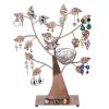 MyGift 14-Inch Modern Bronze Jewelry Organizer Tree with Bird Nest  Holds 48 Earrings, Necklace & Bracelet Stand, Metal Tabletop Display for Rings, Trinkets  Decorative Storage for Home Dcor view 1