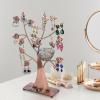 MyGift 14-Inch Modern Bronze Jewelry Organizer Tree with Bird Nest  Holds 48 Earrings, Necklace & Bracelet Stand, Metal Tabletop Display for Rings, Trinkets  Decorative Storage for Home Dcor view 2