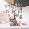 MyGift 14-Inch Modern Bronze Jewelry Organizer Tree with Bird Nest  Holds 48 Earrings, Necklace & Bracelet Stand, Metal Tabletop Display for Rings, Trinkets  Decorative Storage for Home Dcor view 3