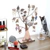 MyGift 14-Inch Modern Bronze Jewelry Organizer Tree with Bird Nest  Holds 48 Earrings, Necklace & Bracelet Stand, Metal Tabletop Display for Rings, Trinkets  Decorative Storage for Home Dcor view 4