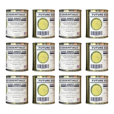 1 Case/12 Cans of Future Essentials Canned Freeze Dried Sweet Corn