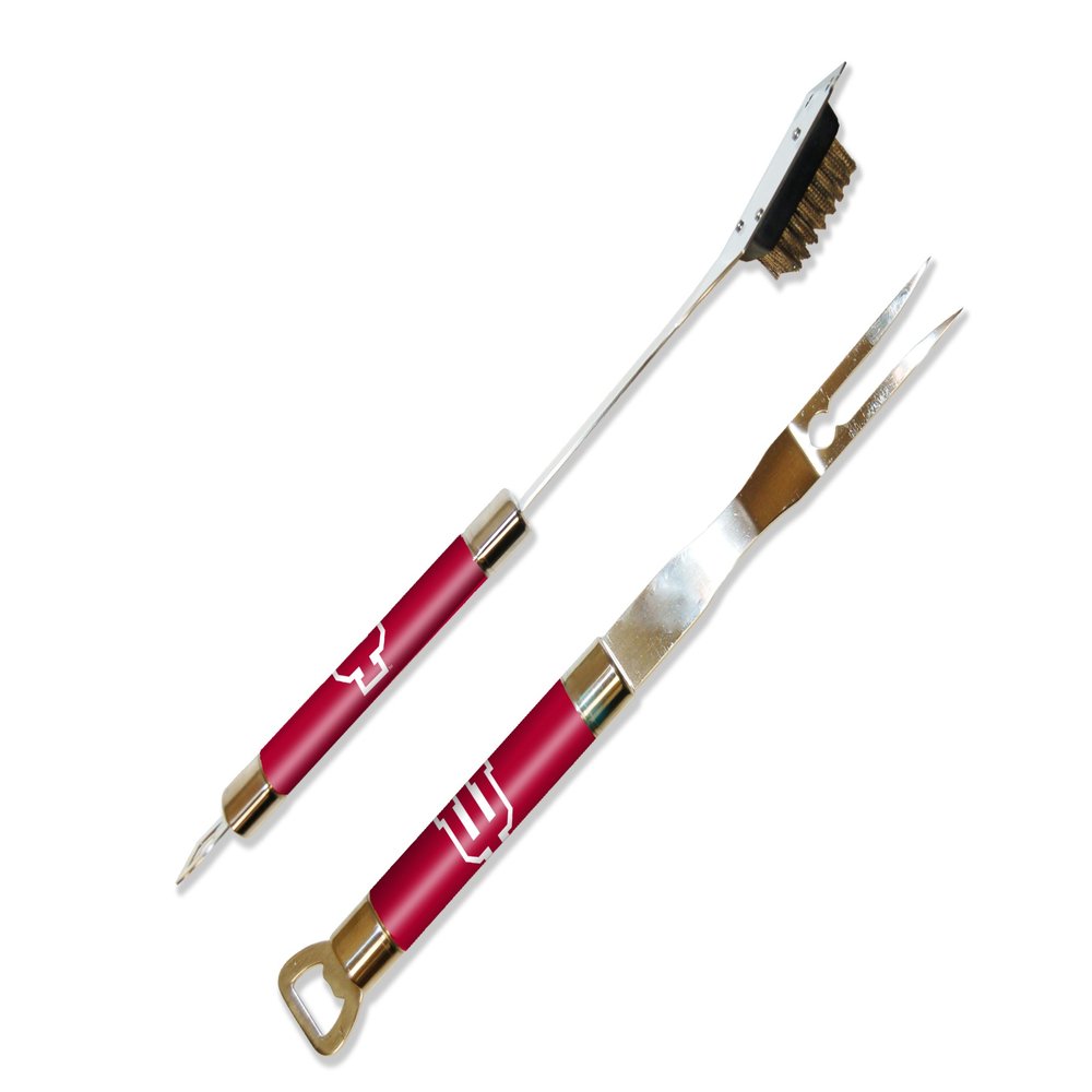 Northwest NCAA Indiana Hoosiers Barbeque Fork and Grill Cleaner Set