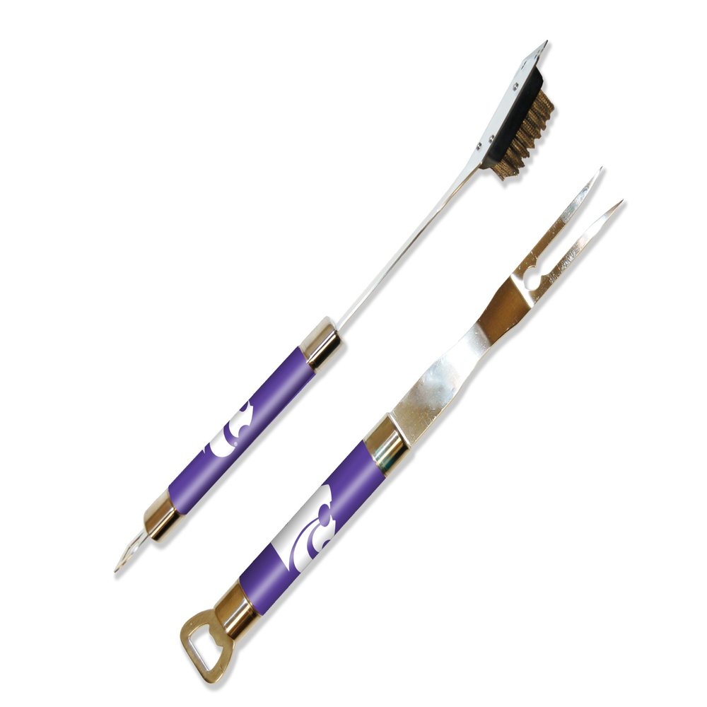 Northwest NCAA Kansas State Wildcats Barbeque Fork and Grill Cleaner Set