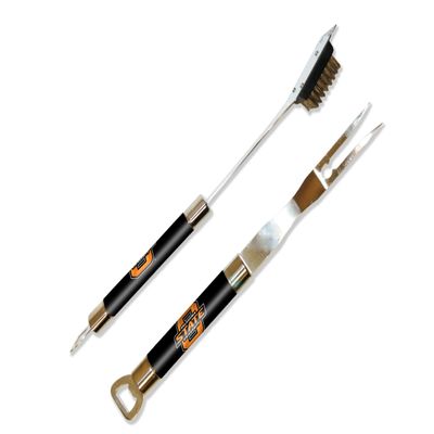 Northwest NCAA Oklahoma State Cowboys Barbeque Fork and Grill Cleaner Set