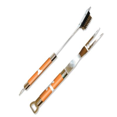 Northwest NCAA Tennessee Volunteers Barbeque Fork and Grill Cleaner Set